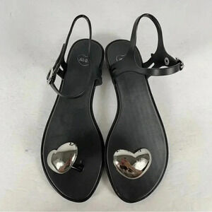 โค๏ธ Melissa sandals heart women size 6 black